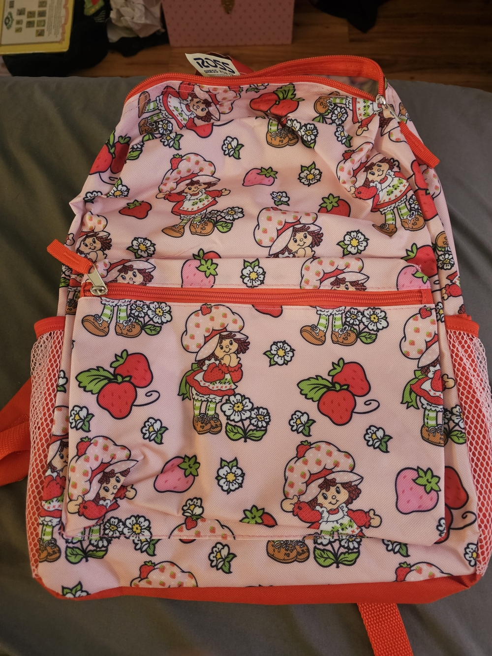 Strawberry Shortcake Kids Backpack - Pink with Red Accents